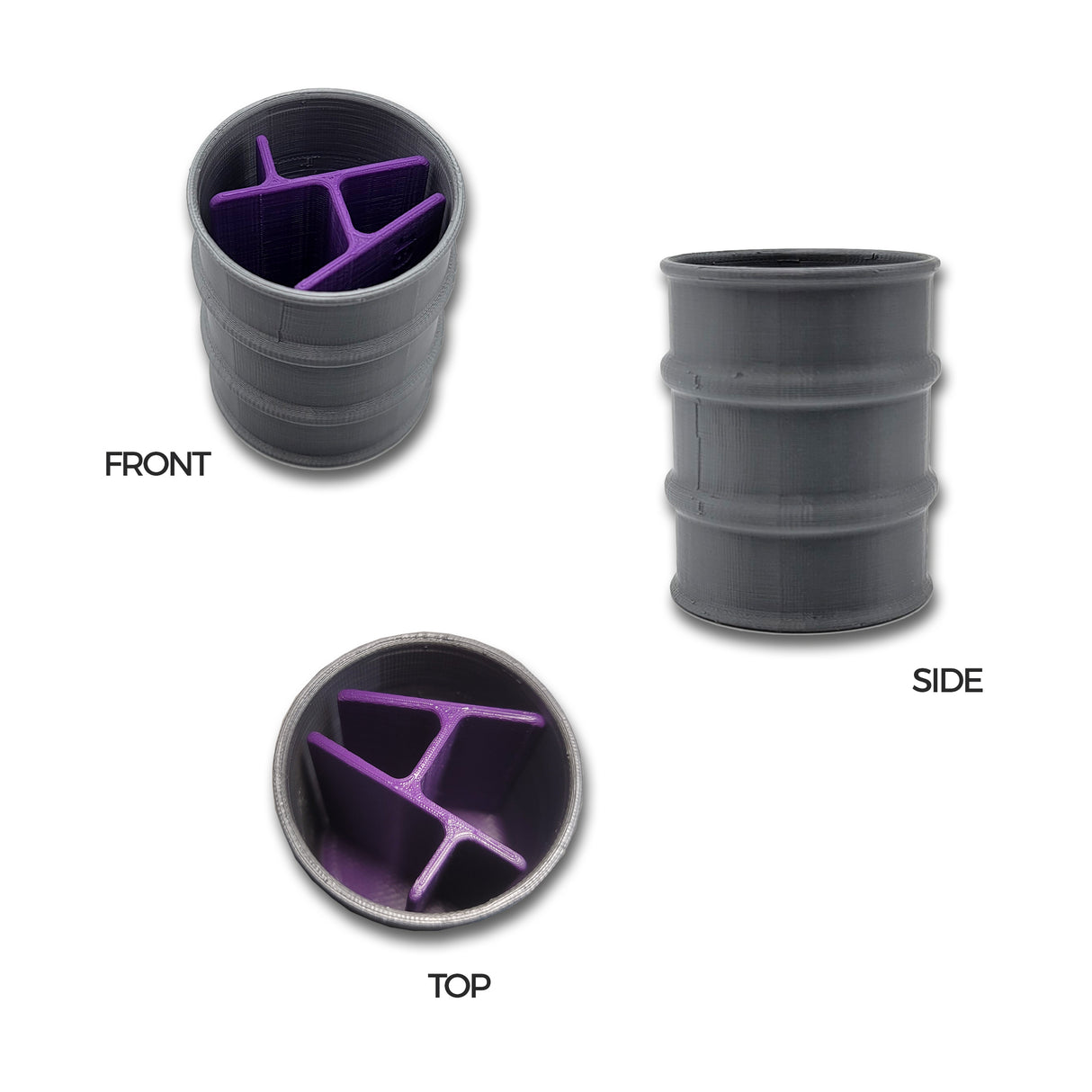 OIL DRUM + INSERT DIVIDER | Custom Color Combinations (3D PRINTED)