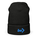 WAFFLE BEANIE - be> | 100% Acrylic • Double Layerr Knit (EMBROIDERY)