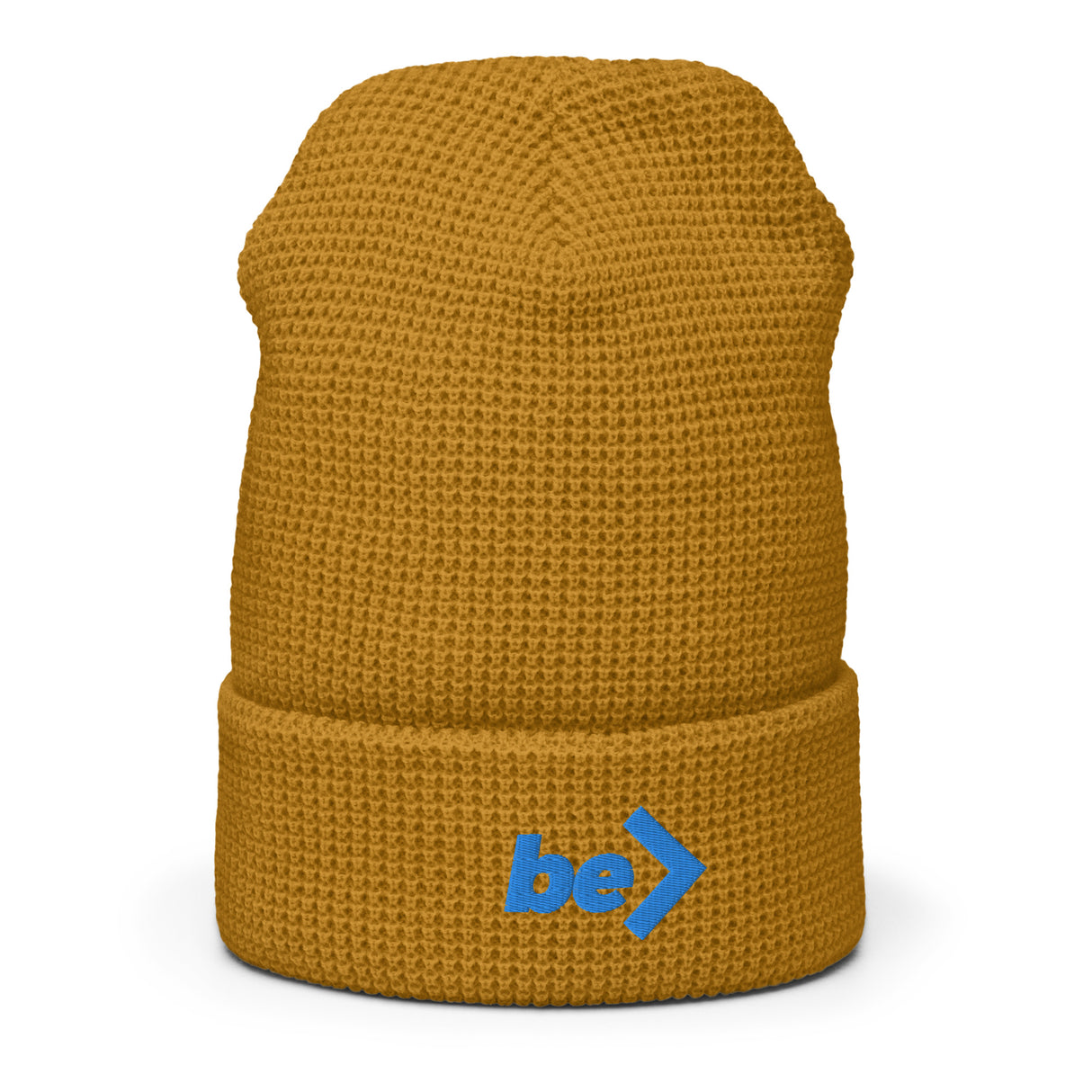 WAFFLE BEANIE - be> | 100% Acrylic • Double Layerr Knit (EMBROIDERY)