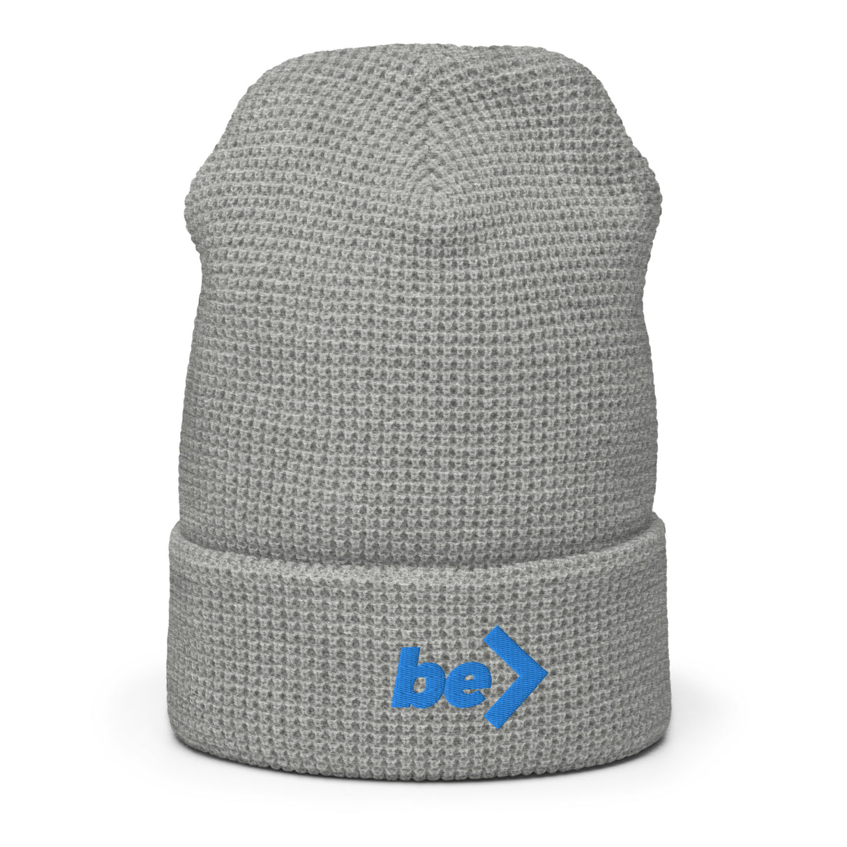 WAFFLE BEANIE - be> | 100% Acrylic • Double Layerr Knit (EMBROIDERY)