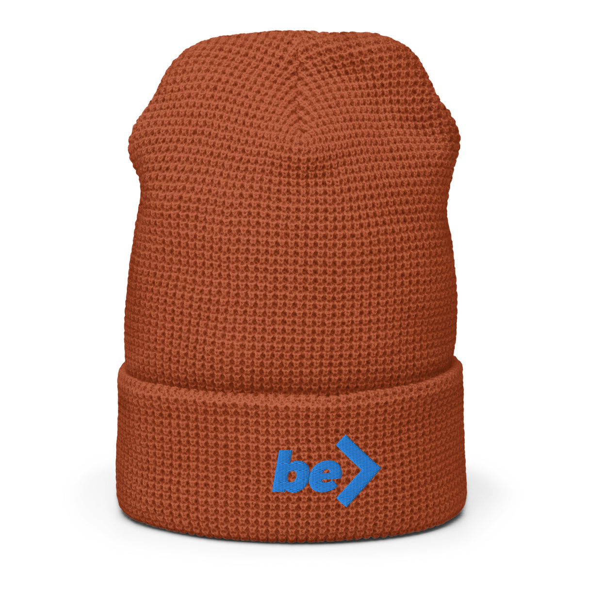 WAFFLE BEANIE - be> | 100% Acrylic • Double Layerr Knit (EMBROIDERY)