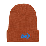 WAFFLE BEANIE - be> | 100% Acrylic • Double Layerr Knit (EMBROIDERY)